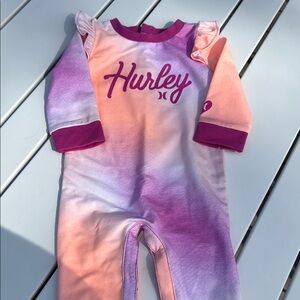 Hurley Purple and Pink One Piece - 12 M